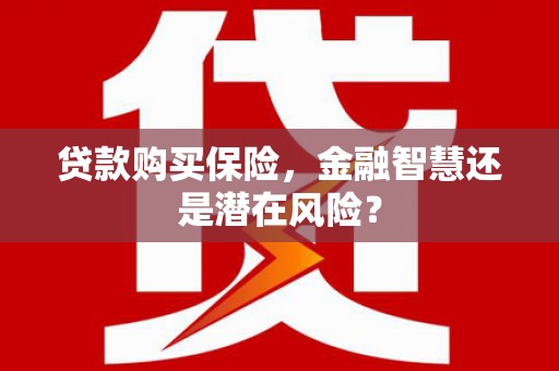 绛县贷款购买保险，金融智慧还是潜在风险？