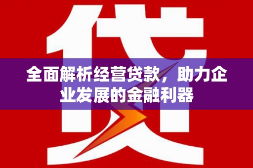 绛县全面解析经营贷款，助力企业发展的金融利器