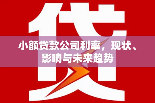 绛县小额贷款公司利率，现状、影响与未来趋势