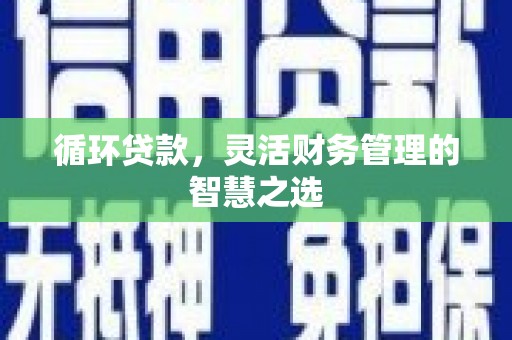 绛县循环贷款，灵活财务管理的智慧之选