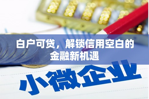 绛县白户可贷，解锁信用空白的金融新机遇