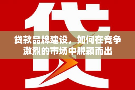 绛县贷款品牌建设，如何在竞争激烈的市场中脱颖而出