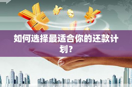 绛县如何选择最适合你的还款计划？